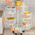 Kitchen Rotating Folding Large Capacity Storage Rack Vegetable Storage Rack Installation-Free Removable Storage Rack Folding Trolley