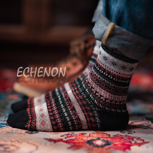 autumn and winter socks men ameikaji american retro ethnic style trendy couple combed cotton double-way women mid-calf length socks
