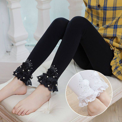 Girls' Leggings Korean Lace Ankle-Length Pants Children's Ankle-Length Leggings