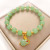 Mid-Autumn Festival Jade Hare Bracelet Birth Year New Jade Hare Bracelet Female Good-looking Square Agate Bracelet White Student Girlfriends