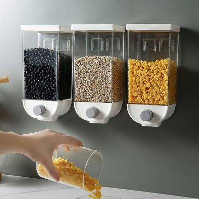 Cereals Storage Box Kitchen Wall-Mounted Grain Storage Tank Rice Bean Sealed Tank Cereal Distribution Machine Nut Box