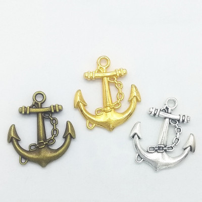 DIY Vintage Alloy Decoration Accessories Material 30mm Boat Anchor Pendant Necklace Clothing Decoration Accessories Pendant