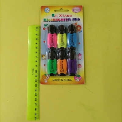 QY-801 6 Suction Cards Fluorescent Pen