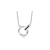 Junli S925 Sterling Silver Mobius Double Ring Necklace Couple's Personality Affordable Luxury Niche Clavicle Chain Light Luxury Ornament
