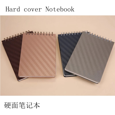Spiral Notebook Hard Cover Notebook Simple European Style Notebook Thicken Office Notebook A5 B5-Wheat