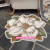 Large Flower-Shaped Floor Mat Cashmere-like Printed Mat Large Flower Carpet Bedside Pad Living Room Carpet Non-Slip Mat