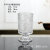 French Retro Embossed High-Legged Transparent Glass Vase Hydroponic Flowers Flower Container Household Desk Decoration Wholesale