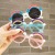 2022 New Japanese and Korean Trend Party Children's Rainbow round Frame Ocean Lens Unisex Baby Selfie Glasses