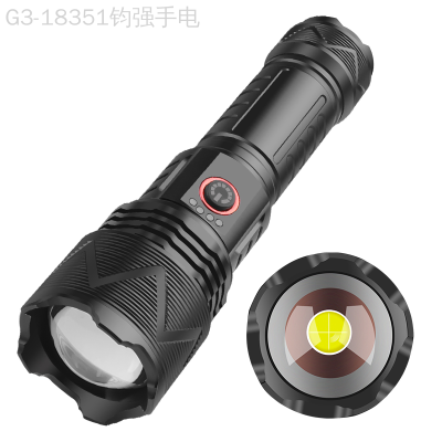 Cross-Border New Xhp70 Power Torch TYPE-C Fast Charge Can Be Used as Power Bank Zoom Outdoor Flashlight