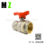 4-Inch Copper Connection Valve FF Handle Water Pipe Brass Ball Valve