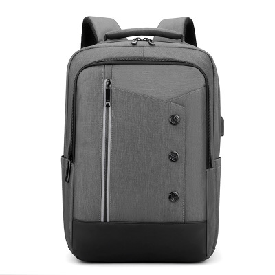 Backpack Cross-Border New Fashion Trendy Men's Business Backpack Junior High School Schoolbag Leisure Travel Laptop Bag