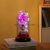 Glass Cover Color Gold Rose + Foam Bear + LED Lighting Chain Christmas Valentine's Day Gift