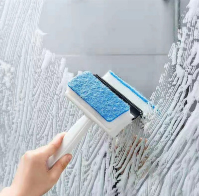 Bathroom Wall Cleaning Brush Bathroom Tile Brush Household Wipes Window Double-Sided Glass Wiper Mirror Wiper Blade Glass