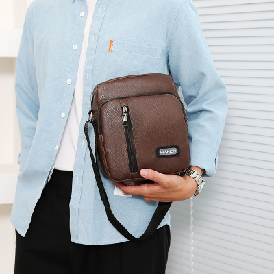 Men's Shoulder Bag New Fashion Messenger Bag Casual Business Vertical Briefcase Backpack Street Trendy Small Backpack