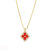 Four-Leaf Clover Pendant Light Luxury High Version One Style for Dual-Wear Natural White Shell Necklace for Women