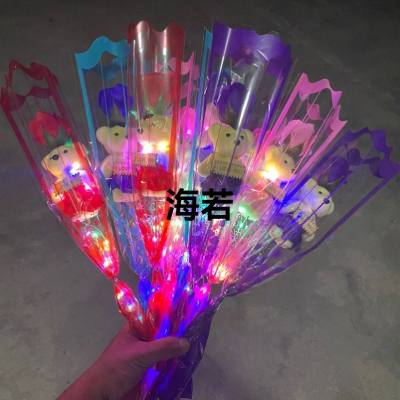 Single Bear Soap Flower + LED Lighting Chain Christmas Valentine's Day Gift Artificial Flower Cross-Border Wholesale