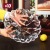 Delisoga Large Glass Fruit Plate Living Room Creative Modern European Fruit Plate Snack Dish Creative Dried Fruit Tray