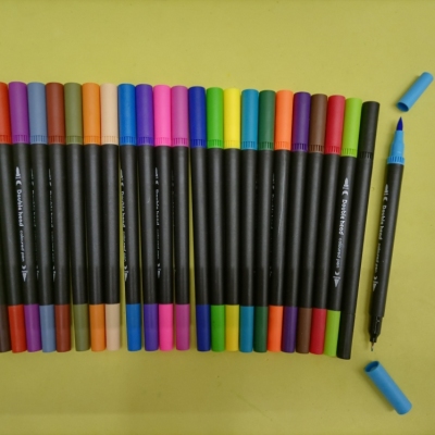 24 PVC Double-Headed Color Watercolor Marker Pen