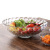 Delisoga Large Glass Fruit Plate Living Room Creative Modern European Fruit Plate Snack Dish Creative Dried Fruit Tray