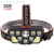 Cross-Border New Arrival 7led + 16led Highlight Headlamp ABS Built-in Battery USB Rechargeable Outdoor Fishing Night Walking Headlamp