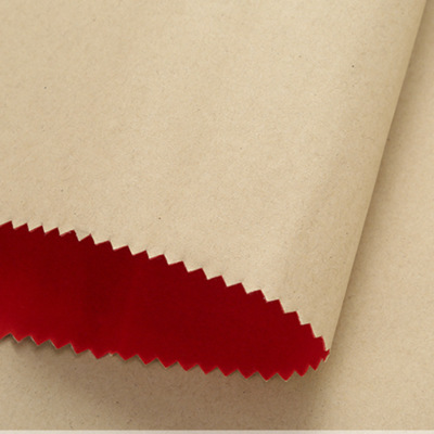 Red Non-Woven Bottom Short Wool Flocking Cloth Paper-Cut Jewelry Packaging Fabric Back Adhesive Adhesive Cloth
