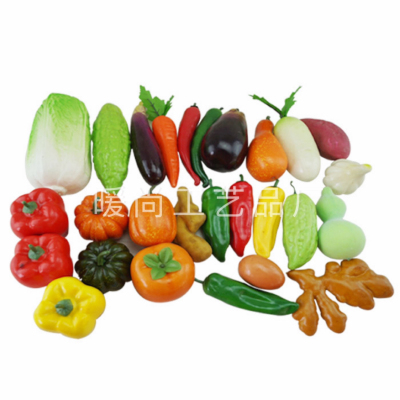 High Simulation Vegetable and Fruit Package Model Potato Cucumber Tomato Corn Eggplant Radish Pepper Cabbage