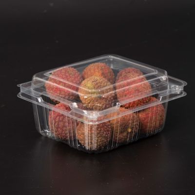 PET Plastic Packing Box Fruit Transparent Packing Box Wholesale Disposable with Lid to-Go Box Blister Box Half a Catty Package