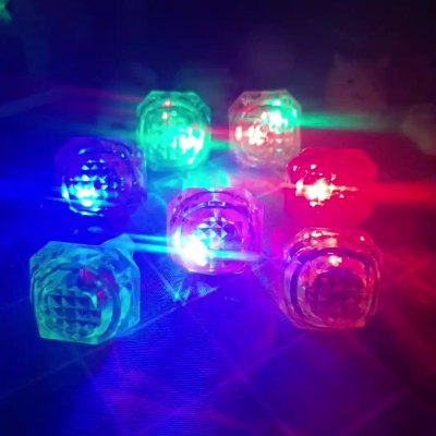 Flash Great Diamond Finger LED Luminous Ring New 3-Function Simulation Diamond Ring Light Bar KTV Activity Props