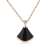 Baojia Skirt Necklace S925 Silver Baojia Necklace High Version White Shell Black Red Agate Fan Necklace Female Gift