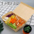 Disposable Kraft Paper Lunch Box Fried Chicken Barbecue Takeaway Packing Box Popcorn Chicken Buckle Box Oil-Proof Salad Bento Box