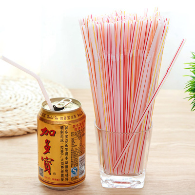 Flexible Lengthened Juice Drink Milk Tea Straw Disposable Color Elbow Plastic 100 Pcs