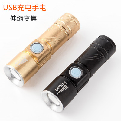 501led Power Torch USB Charging Mini Flashlight Outdoor Camping God Zoom Flashlight Wholesale