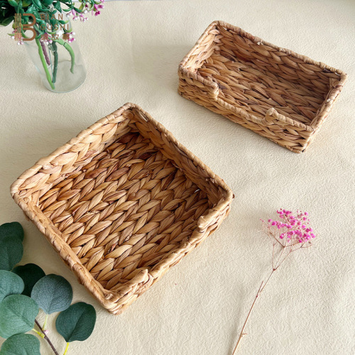 pastoral style gourd grass woven napkin box hand-woven napkin box household snack fruit storage basket