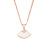 Necklace Female Love Heart One Quilt Clavicle Chain Sterling Silver White Shell Special-Interest Design Hand Jewelry