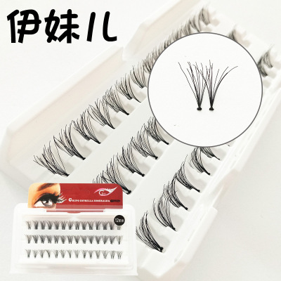 Eyelash 10 Dense Row Grafting 0.07 Thick Soft Planting Shuangzhu False Eyelashes 84 Flowers 2 Plants Factory Wholesale