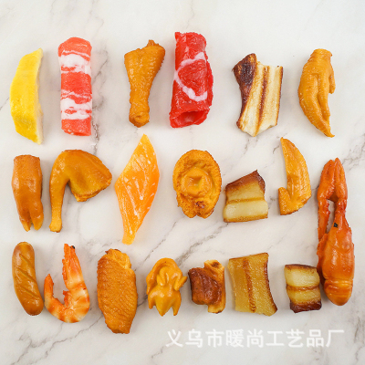 Simulation Food Model Fake Chicken Leg Chicken Wings Abalone Pork Sausage Chicken Wings Shooting Props Model Decoration