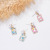 Sterling Silver Needle Japanese and Korean Ins Style Pearl Cartoon Girl Rabbit Series Fashion Sweet and Cute Small Clear Earrings