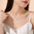 Necklace Female Love Heart One Quilt Clavicle Chain Sterling Silver White Shell Special-Interest Design Hand Jewelry