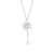 Sterling Silver 925 Necklace Set for Women Special-Interest Design Light Luxury SUNFLOWER Bracelet Ins Glazed Stone Ring