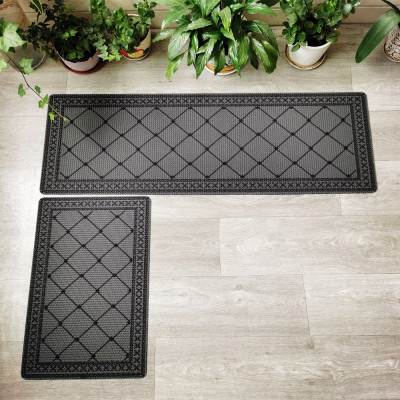 New Simple Home Oil-Proof Kitchen Floor Mat Long Polyester Foot Mat Absorbent Non-Slip Carpet