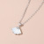 Necklace Female Love Heart One Quilt Clavicle Chain Sterling Silver White Shell Special-Interest Design Hand Jewelry