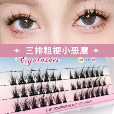 False Eyelashes Segmented Natural Self-Grafting Single Cluster Light European and American Eyelash Factory Wholesale