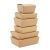 Kraft Paper Folding Box Rectangular Fast Food Packing Box Takeaway Disposable Packing Lunch Box