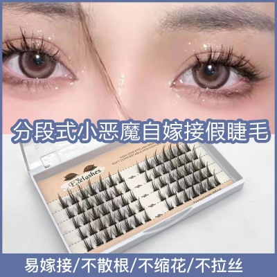 False Eyelashes Segmented Supernatural Novice Soft Grafting Eyelash Qingdao Factory Wholesale