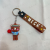 Creative Trending Fitness Bear Flexible Rubber Key Chain Cartoon Volleyball Bear Three-Dimensional Doll Pendant