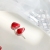 Japanese Exquisite Small and Sweet Geometric Ear Studs New Festive Red Jelly Texture Red Pomegranate Seed Simple Earrings