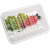 Fresh Food Tray Pet Fully Transparent Disposable Square Plastic Crisper Fresh Fruit and Vegetable Packaging to-Go Box