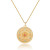 Ancient Style Hollow-out round Plate Pendant Exquisite Craft Copper-Plated Gold Ancient Style Necklace Women's Jewelry