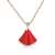 Baojia Skirt Necklace S925 Silver Baojia Necklace High Version White Shell Black Red Agate Fan Necklace Female Gift