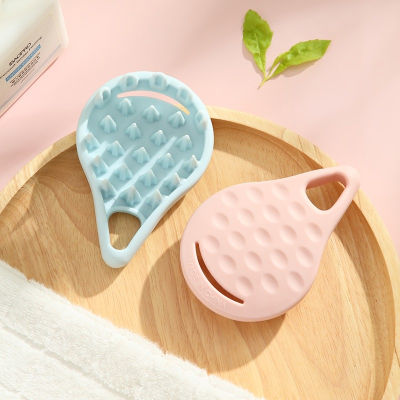 Simple Silicone Shampoo Brush Adult Massage Hair Cleaning Scalp Anti-Itching Head Scratching Tool Wet and Dry Dual Use